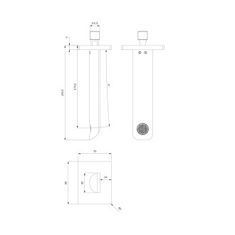 Omnires SACRAMENTO nástěnný vanový výtok, chrom/bílý lesk WDSACRAMENTOCRB