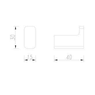 Omnires NELSON NL80110BL Háček, černá mat