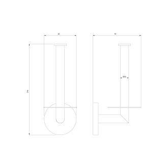 Omnires MODERN PROJECT MP60530CR Držák na toaletní papír, chrom