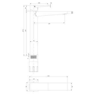 Omnires FRESH FR7112CR Umyvadlová baterie vysoká, chrom