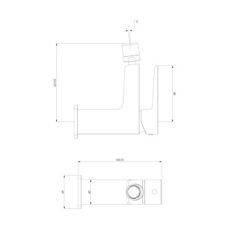 Omnires PARMA PM7420GR Bidetová baterie, grafit