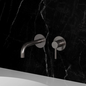 Omnires Y podomítková umyvadlová baterie, nástěnný díl, kartáčovaný nikl Y1215HRONI