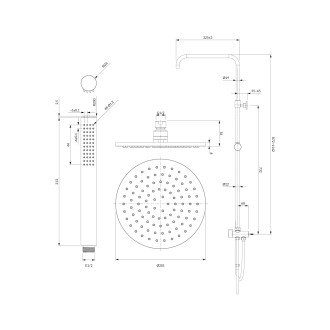 Omnires Y SYSYCR sprchový set, chrom