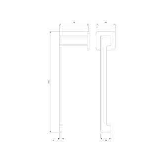 Omnires NELSON NL80230CR Držák na ručníky 24cm, chrom