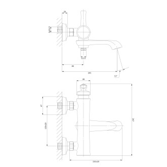 Omnires ARMANCE AM5230CR vanová baterie, chrom