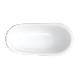 ATENA COMFORT M+ wanna wolnostojąca, 157 x 77 cm, biały/czarny połysk