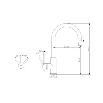 Omnires Y Y1255IN Dřezová baterie, nerez
