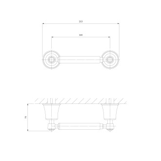 Omnires ART LINE AL53510ORB Držák toaletního papíru, starožitná měď