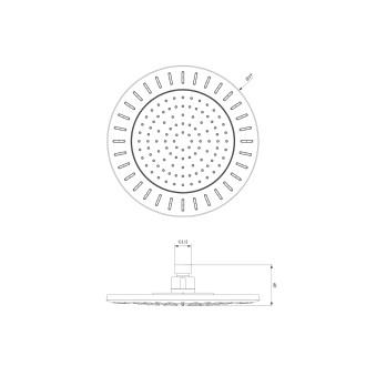 Omnires NEVADA Hlavová sprcha, chrom/bílá WGNEVADACRB