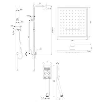 Omnires JIMJIM SYSJIMJIMCR sprchový set, chrom