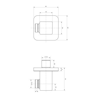Omnires  8815BBL Vyústění sprchy, černá mat