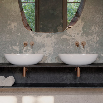 Omnires TRAP A186CPB umyvadlový sifon, kartáčovaná měď