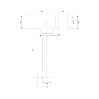 Omnires TRAP A186CPB umyvadlový sifon, kartáčovaná měď