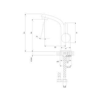 Omnires DARLING umyvadlová baterie, zlatý lesk DA5010GL