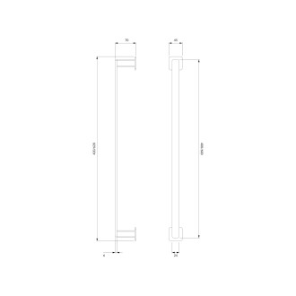 Omnires NELSON NL80216CR Držák na ručníky 62cm, chrom