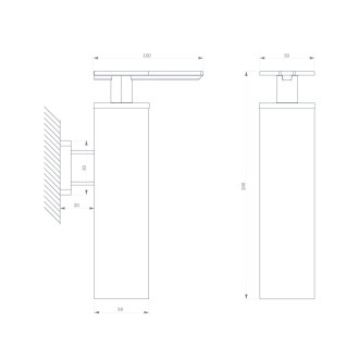 Omnires UNI dávkovač tekutého mýdla, chrom lesk UN10721-KCR