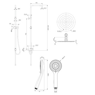 Omnires CALGARY SYSCALGARYCR sprchový set, chrom