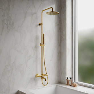 Omnires Y termostatický vanový systém pro nástěnnou montáž leštěné zlato Y1234GL