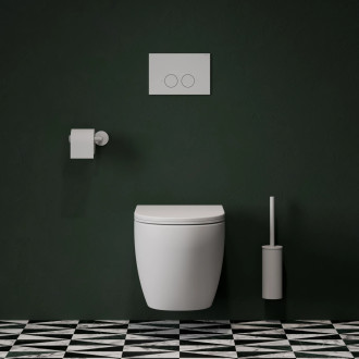 Omnires MODERN PROJECT nástěnný držák na WC kartáč, matná bílá MP60621WM