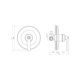 Omnires ARMANCE AM5245CR sprchová podomítková baterie, chrom