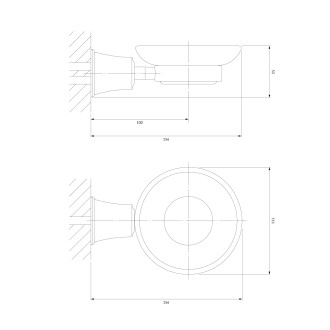 Omnires ART LINE AL53420ORB Mýdlenka, starožitná měď