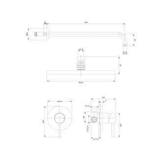 Omnires Y Sprchová podomítkový systém, chrom SYSY36CR