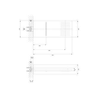 Omnires WATERFALL WG510CR Vodopád 49x21cm, chrom