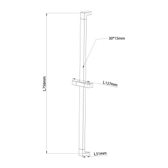 Omnires  DR08CR Sprchová tyč, chrom