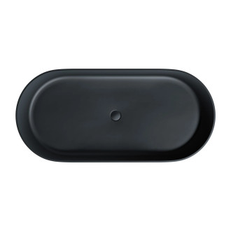 Omnires OVO M+ OVOWWBLV Vana volně stojící 160x75cm, litý mramor, černá