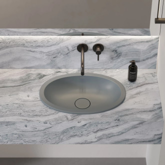 Omnires Shell M+ podstavné umyvadlo, 48 × 31 cm, ash grey mat SHELL480UPAG