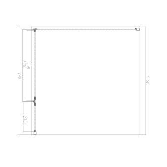 Omnires MANHATTAN ADC10X-ACRTR Sprchové dveře 100, chrom