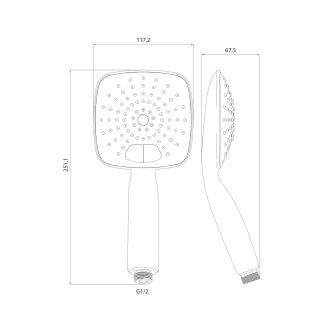 Omnires TURNER Sprchová hlavice, chrom TURNER-RCR