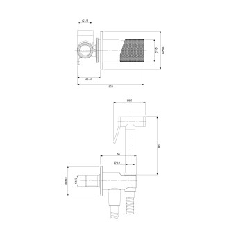 Omnires CONTOUR SYSCTBI1CR Podomítkový bidetový set, chrom