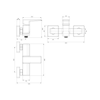 Omnires PARMA PM7440CR Sprchová baterie, chrom