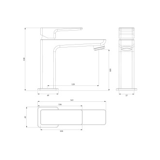 Omnires PARMA PM7410IN Umyvadlová baterie, nikl