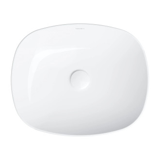 Omnires PORLAND PORTLAND475BP Umyvadlo na desku, litý mramor 46,5x48, bílá