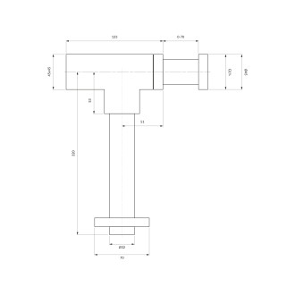 Omnires TRAP A5555CR umyvadlový sifon, chrom
