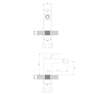 Omnires FRESH FR7120CR Bidetová baterie, chrom