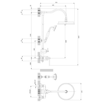 Omnires ARMANCE AM5244CR sprchový set, chrom
