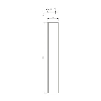 Omnires MARINA DNR30XCRTR Sprchová boční stěna 30, chrom