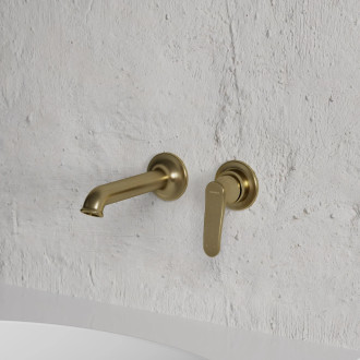 Omnires ART DECO podomítková umyvadlová baterie, kartáčovaný antický bronz AD5115BR