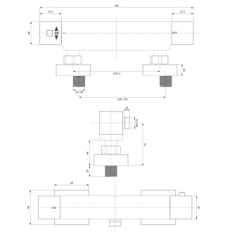 Omnires FRESH FR7146CR Sprchová termostatická baterie, chrom