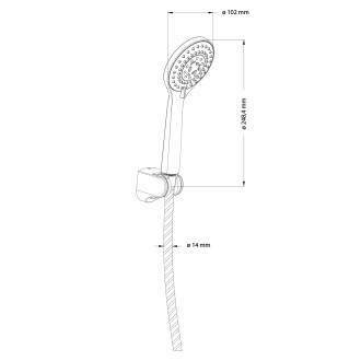 Omnires YOSEMITE YOSEMITE-PCR ruční sprcha s držákem, chrom