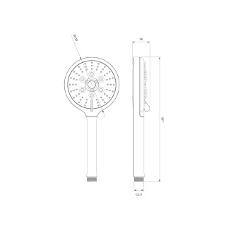 Omnires RIBBON RIBBON-RCR ruční sprcha, chrom