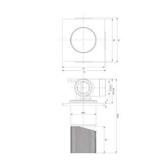 Omnires CONTOUR CT8045CR Podomítková sprchová baterie, chrom