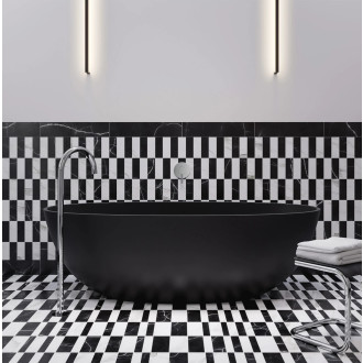 Omnires SHELL M+ SHELLWWBLV Vana volně stojící 160x75, litý mramor černá