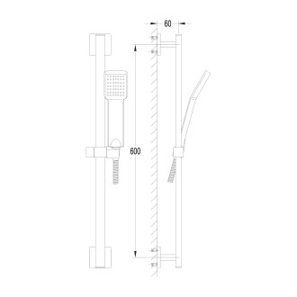 Omnires ANGEL ANGEL-SBL sprchový set, černá