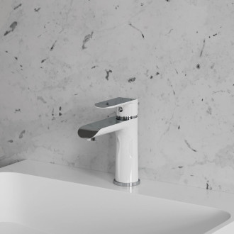 Omnires SACRAMENTO umyvadlová baterie, chrom/bílý lesk SC2310CRB