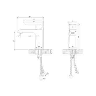 Omnires SACRAMENTO umyvadlová baterie, chrom/bílý lesk SC2310CRB