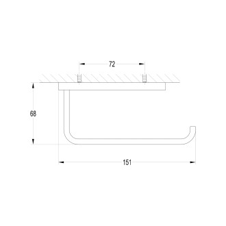 Omnires DARLING DA70510BL Držák na toaletní papír, černá